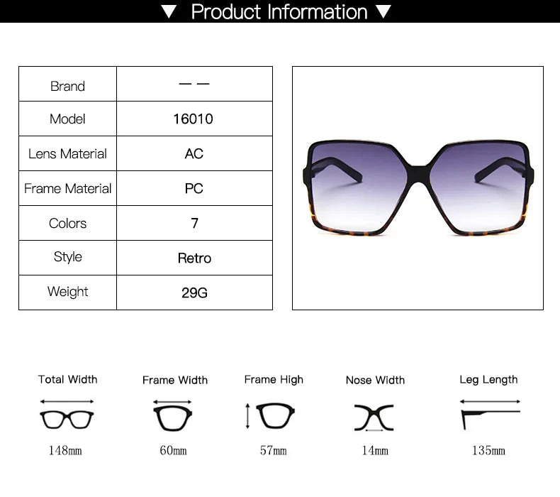 Glasses Sun Uv400 Fashion Women Oversize