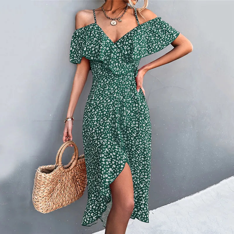 Women's Green Floral Dress