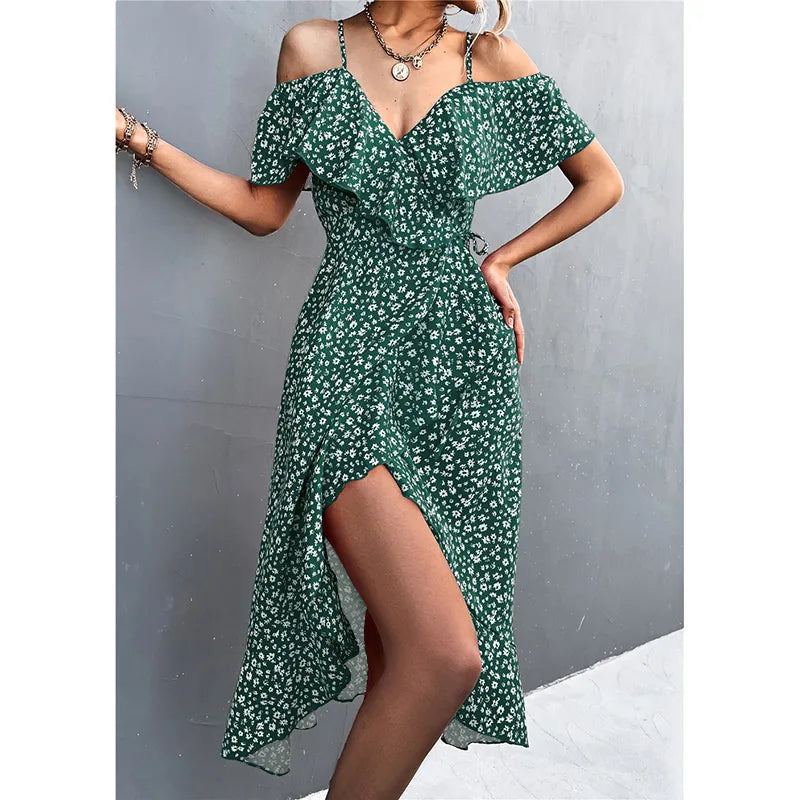 Women's Green Floral Dress