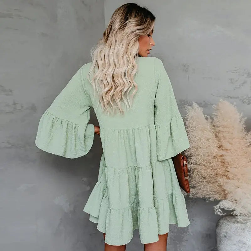 chiffon fluid dress