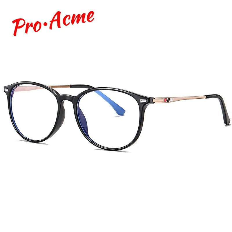 Pro Acme Round TR90 Blue Light Blocking Glasses: Unisex PC1541